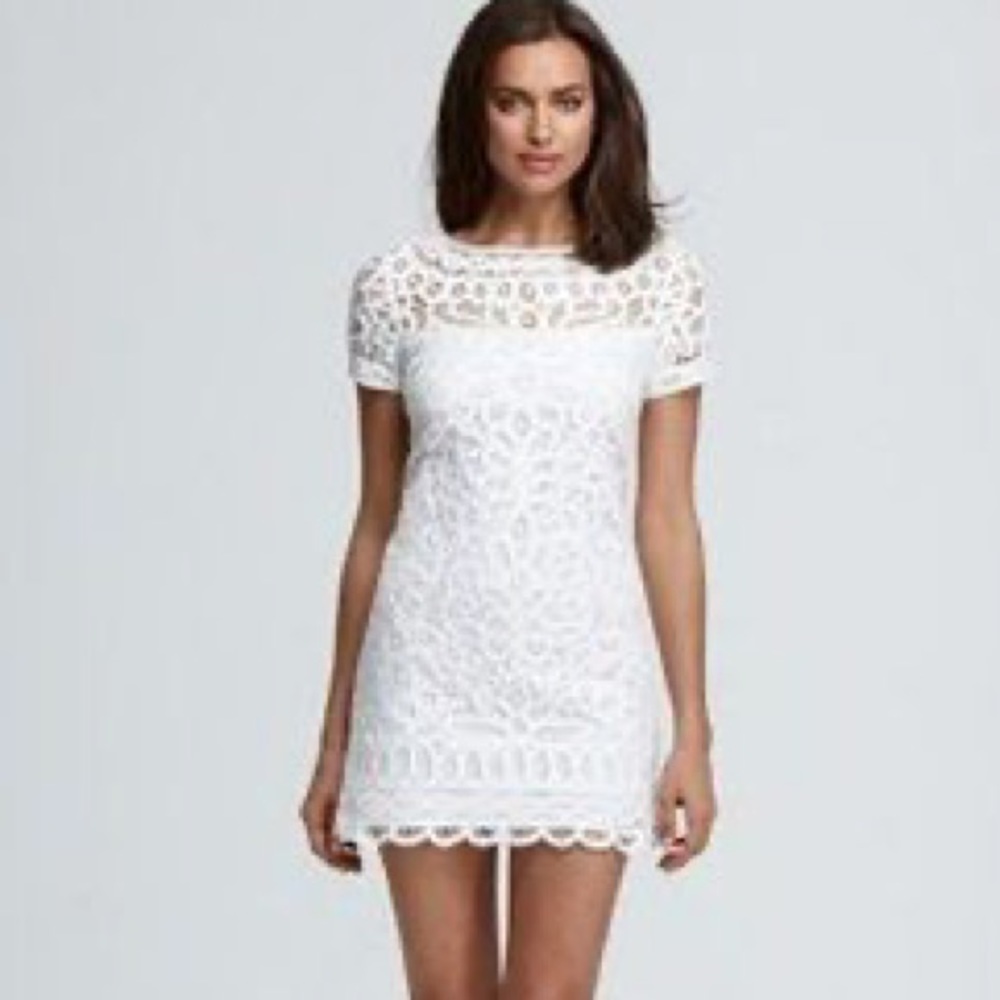 Rare Lilly Pulitzer White Battenburg Lace Marie Kate dress. Small.